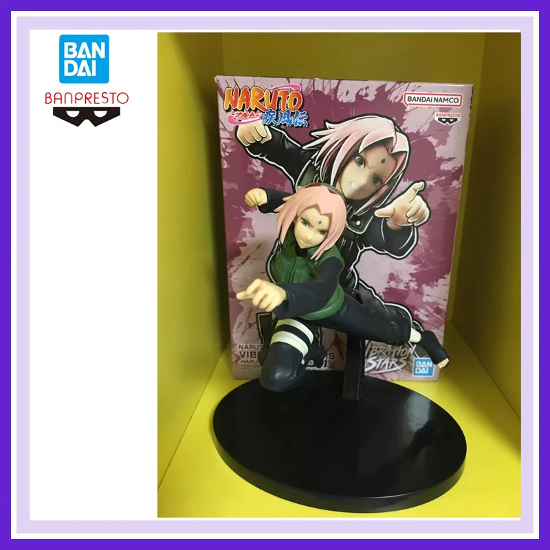 

В наличии оригинальные брендовые новые Bandai Banpresto Naruto вибрационные звезды Харуно Сакура аниме фигурки модель 14 см декоративная игрушка