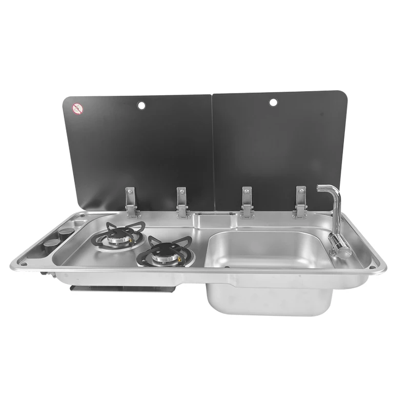 

Hot Selling Food-grade 304 Stainless Steel Rv Motor Home Integrated Gas Stove with Sink