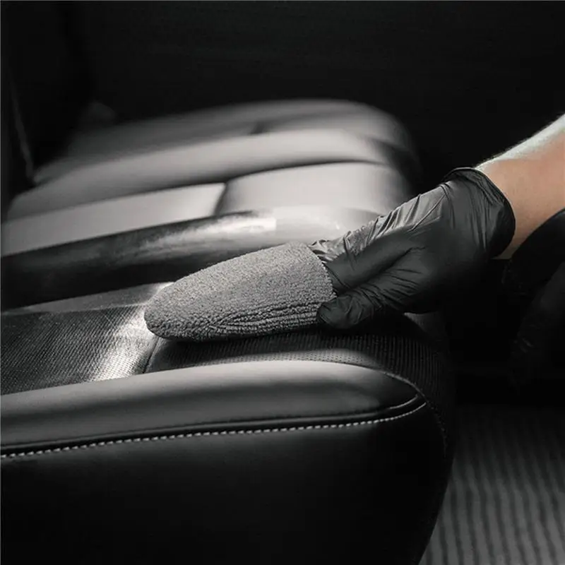 New 1pcs Soft Microfiber Car Wax Applicator Mitts Polishing Sponge Wax Foam Applicator Pad For Car Cleaning Auto Detailing