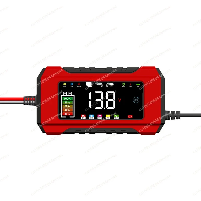 Nine-segment Large-screen Color Display Touch Button, with Memory Mode, Car Battery Charger 12V6A charger