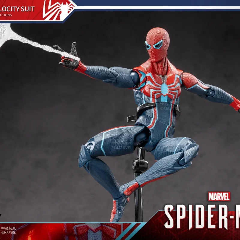 Oficial marvel vingadores homem-aranha velocidade terno figura de ação brinquedo caso de exibição modelo poseable estatueta colecionável presente de aniversário