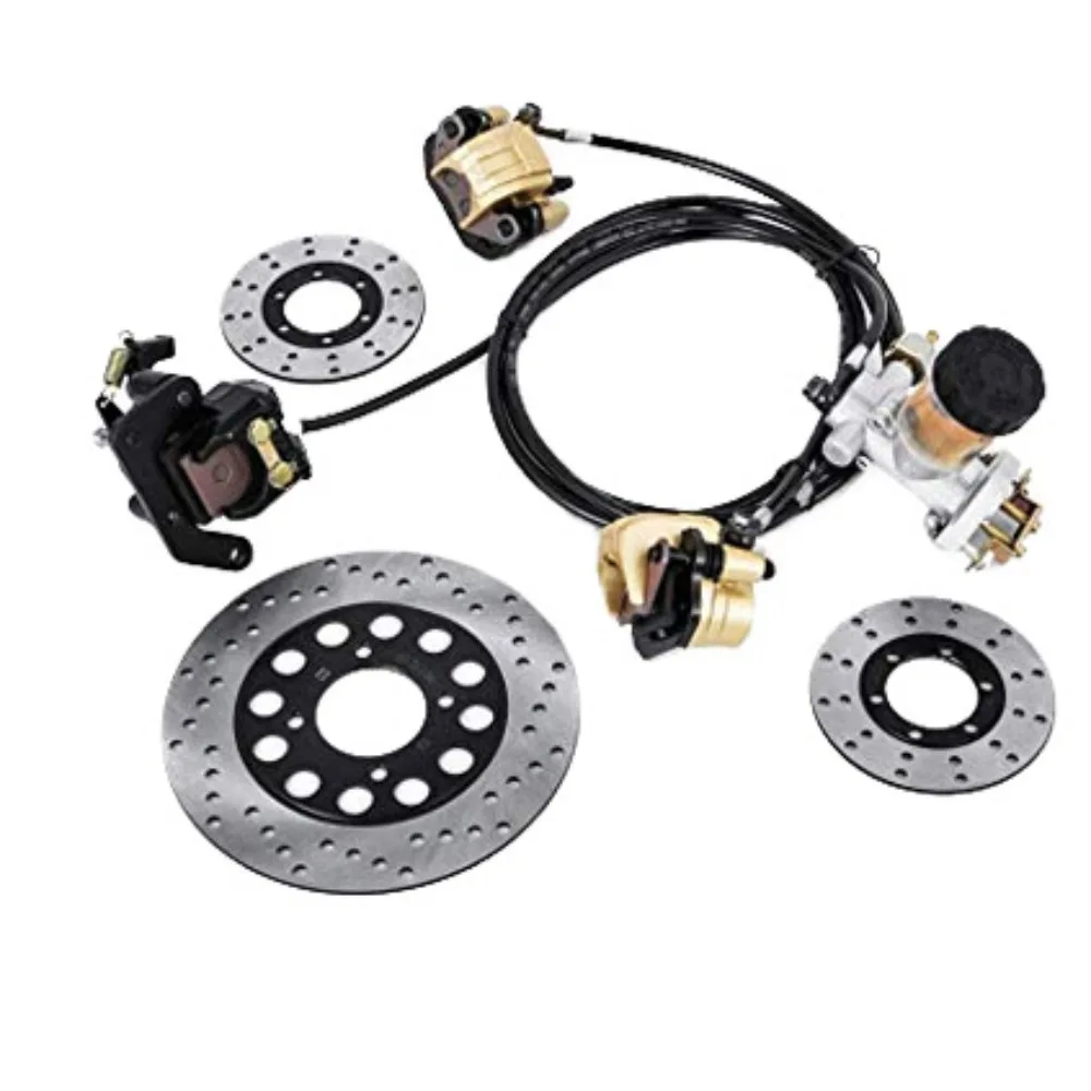 

Rear Hydraulic Brake Master Cylinder Brake Pad Rotor Disc Go Kart Cart Kit