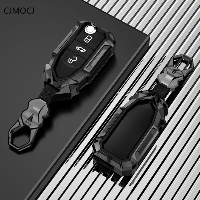

For Citroen C3-XR/C5/C4L/C5 X/Elysee/C6/C4 Zinc Alloy Car Remote Key Case Cover Shell Keychain Accessories