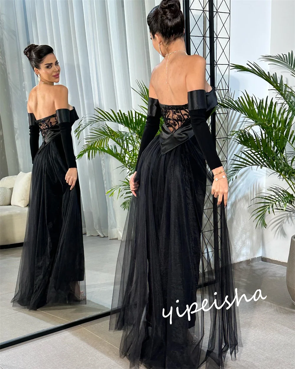 Ball Dress Saudi Arabia Prom Knitting Pattern Formal Evening Column Strapless Bespoke Occasion Gown Midi Dresses