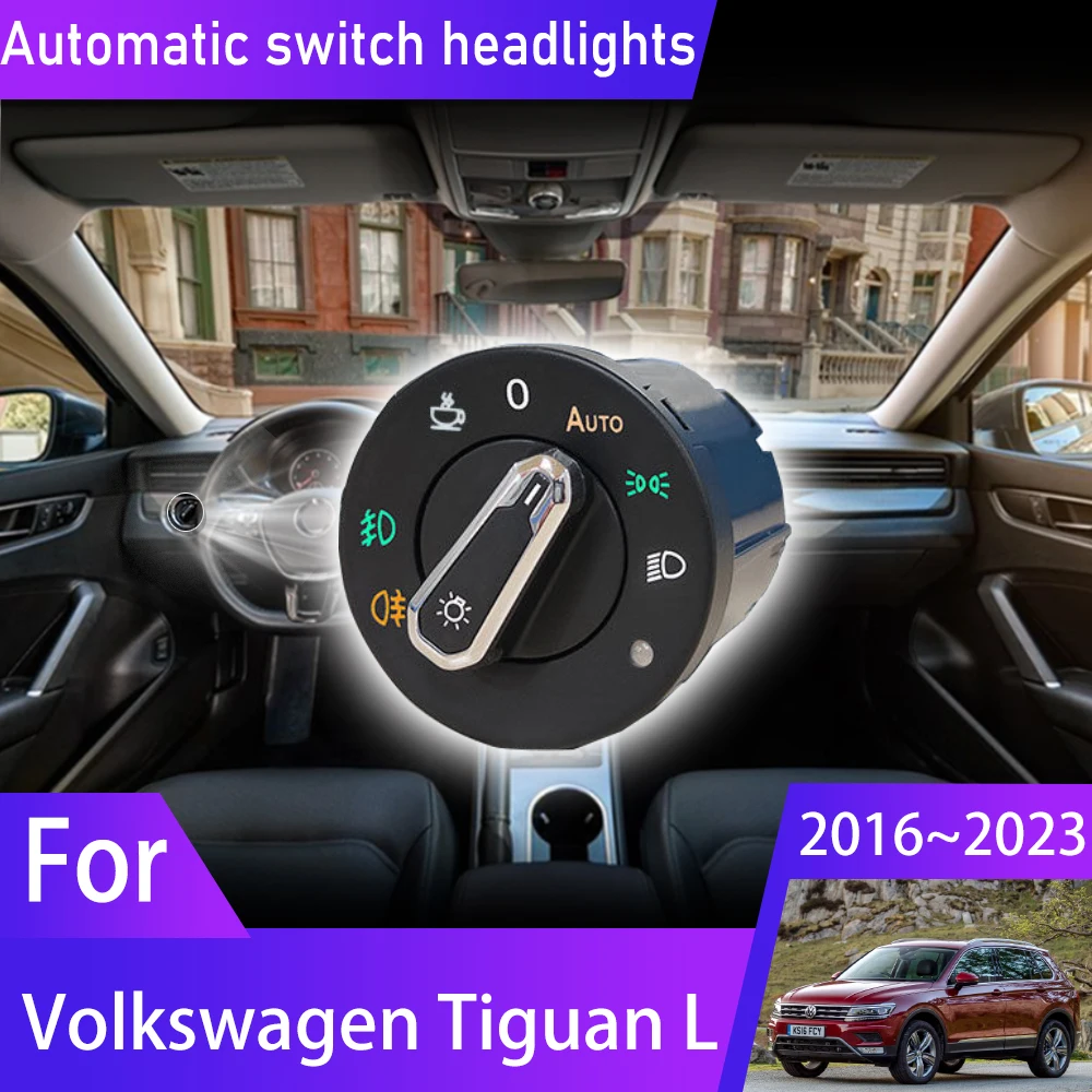 Headlight Automatic Switch For Volkswagen VW Tiguan L MK2 AD BW 2016~2023 2018 2019 Car Accessories Interior Upgrade Modificati