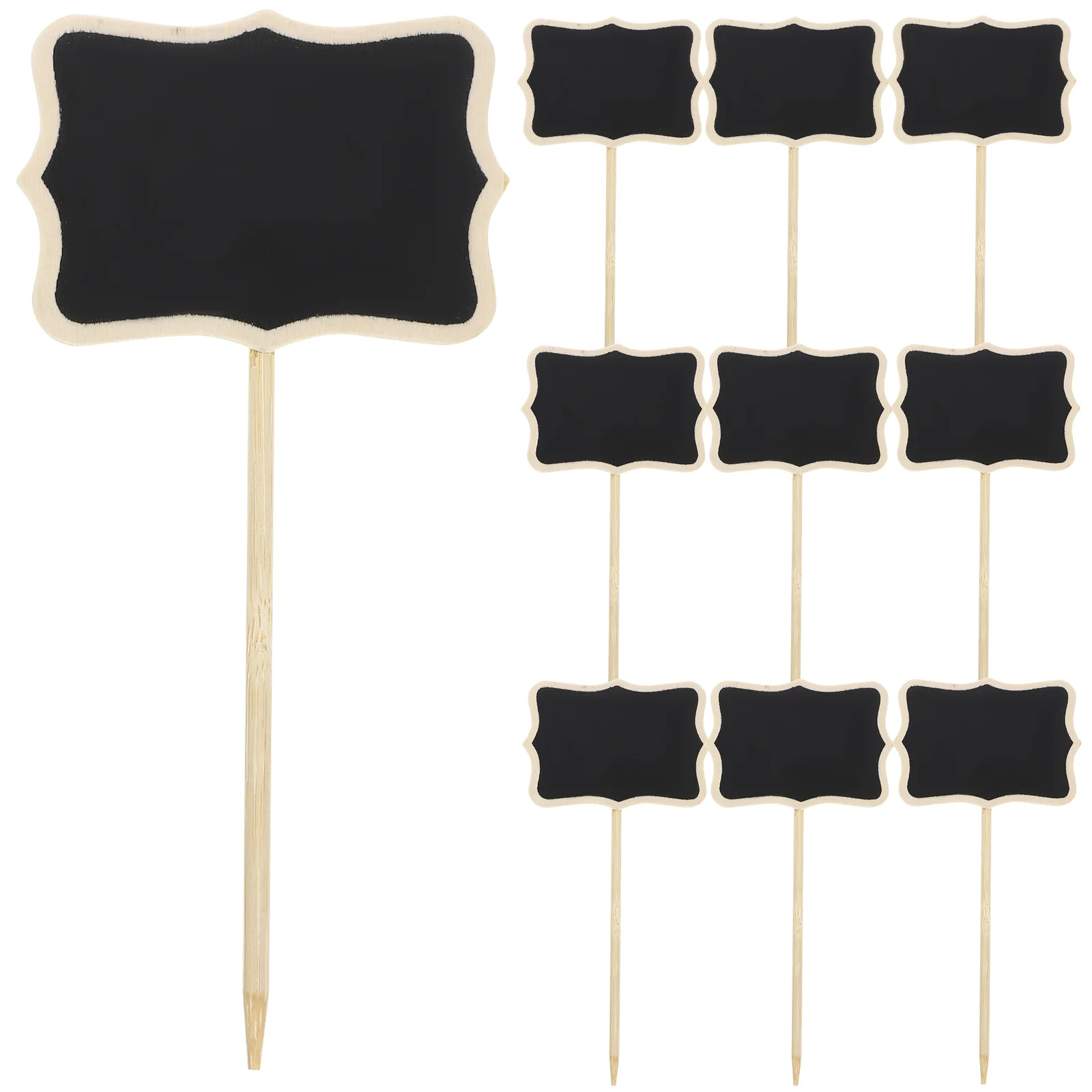 10 Pcs Signs Mini Tabletop Chalkboard with Sticks White Blackboard Chalkboards Price Tags House