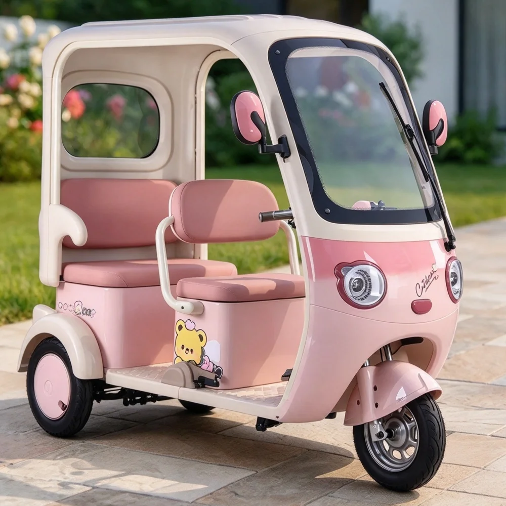 New national standard three wheel electric scooter, reliable safety, household trike, pick up children and carry goods
