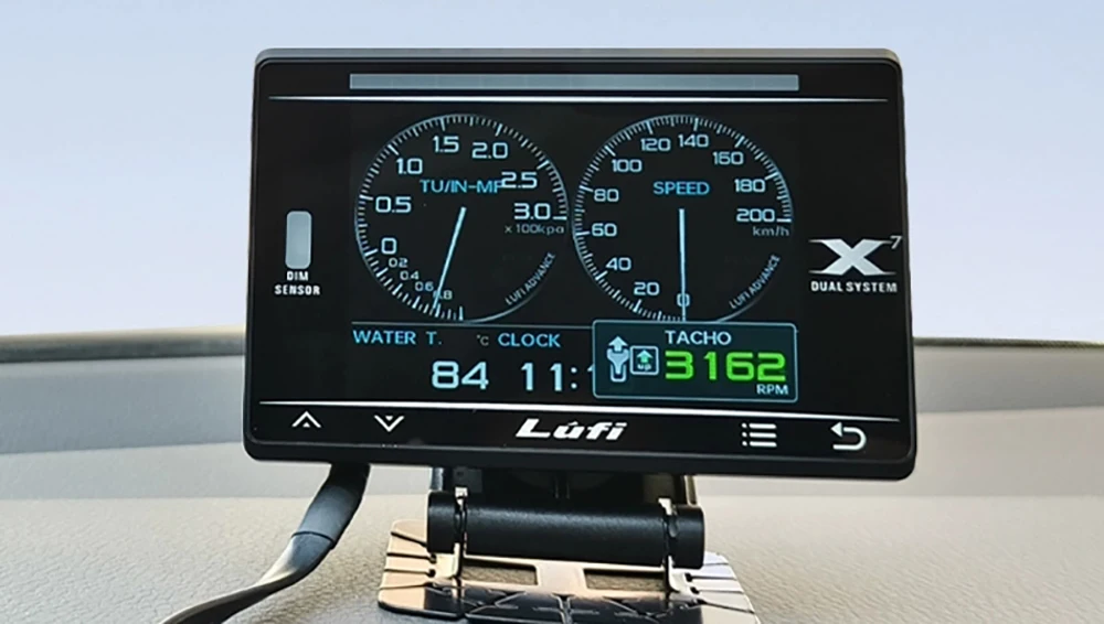 Neues Head-up-Display der vierten Generation LUFI X7 OBD-Instrument Wassertemperatur Abgastemperatur Turbogeschwindigkeit LCD-Messgerät – Detail 12