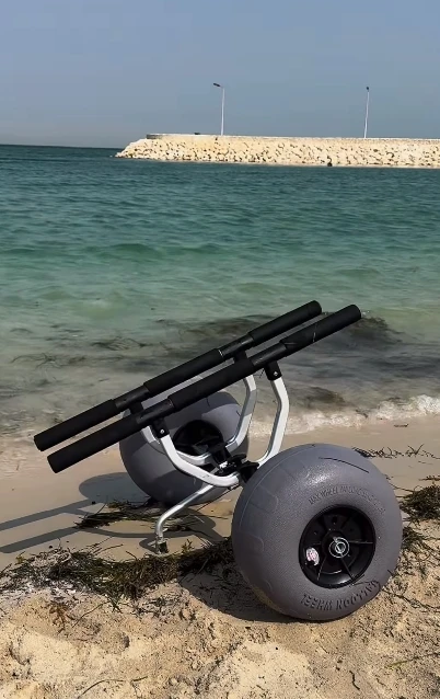 A Universal Folding Kayak Carrier Cart Trolley for Kayaks & Canoes Paddle 1or 2 Person Capacity