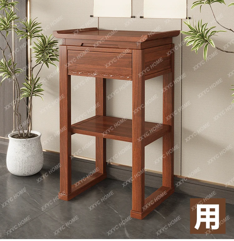 

Household tribute table Solid wood modern shrine new Chinese antique Chinese entrance table