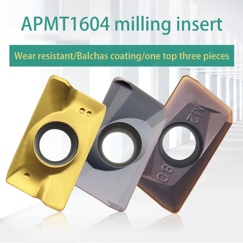 10pcs Original APMT1604PDER M2 H2 APMT1135 DP5320 CP1025 VP15TF Carbide Milling Inserts Endmill Face Mill Cutter BAP300R BAP400R