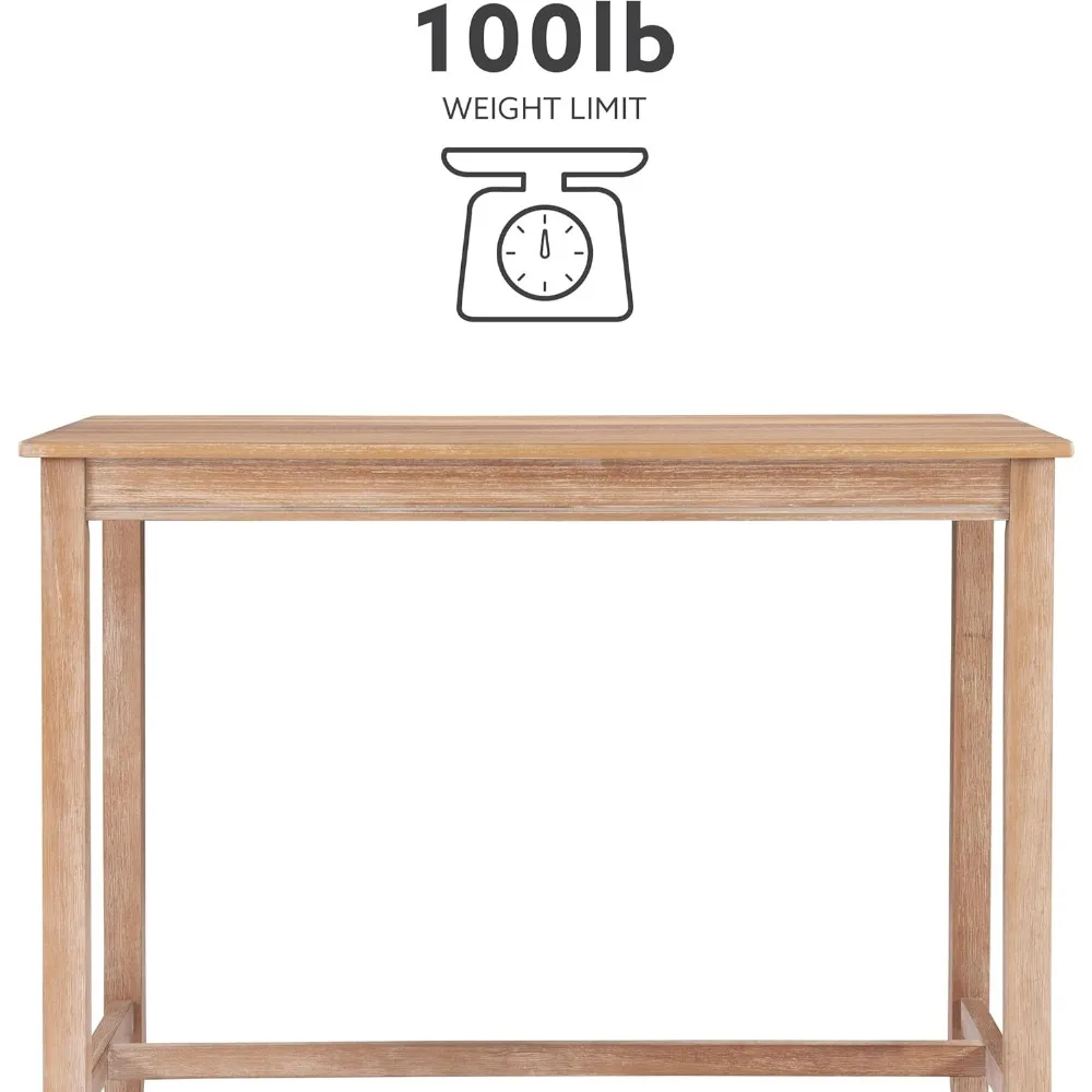 Distresed 36 inch Height Pub Claridge Table, Distressed Brown Counter