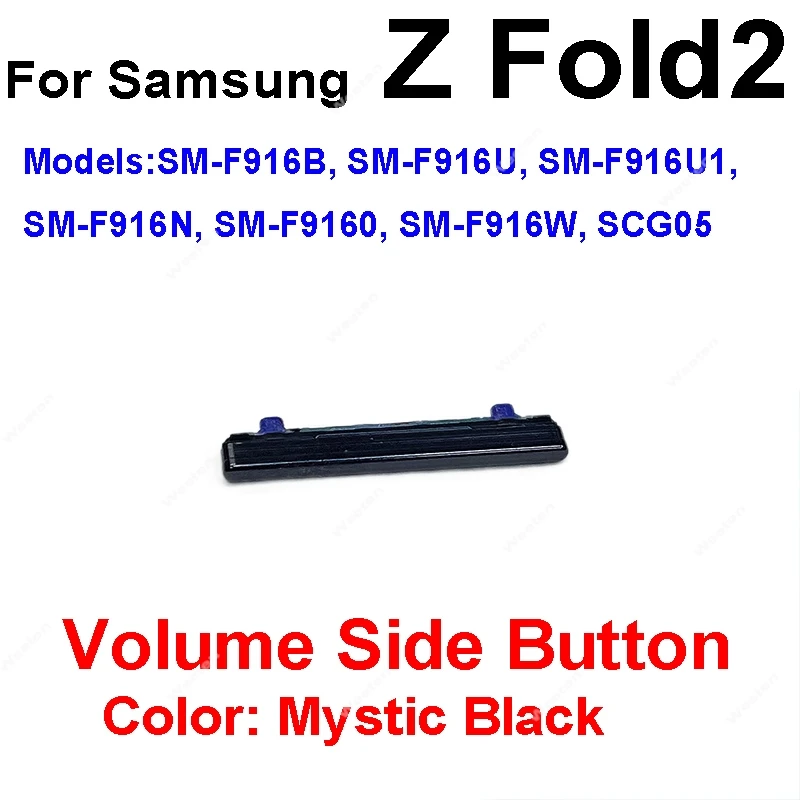 Side Volume Buttons For Samsung Galaxy Z Fold 2 3 4 5 6 F916B/N/U F926N/U F9360 F946W  Volume Up Down Buttons Keys Side Button