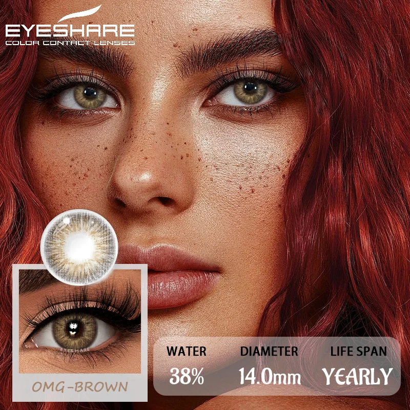 EYESHARE 1 Paar farbige Pupillen für Augen, blaue Pupillen, grüne, hochwertige farbige Kontaktlinsen, braune natürliche Linse, graue Augenlinsen