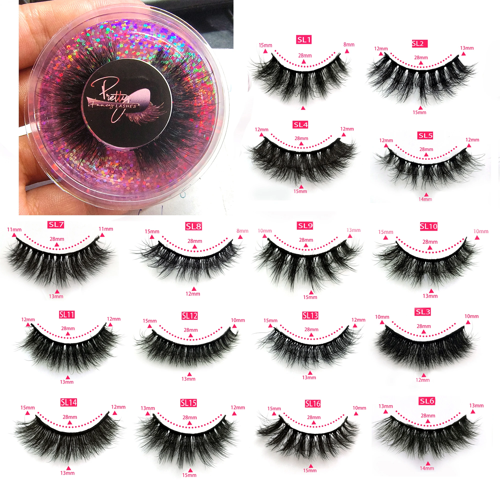 16 Style 5/10/20/30/50/100 Pairs Natural 3D Mink False Eyelashes Makeup Fake Eye Lashes Faux Cils Make Up Beauty Tools Wholesale