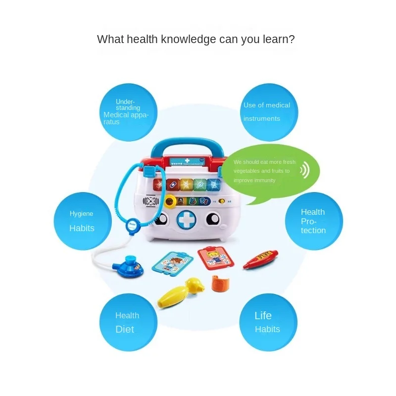 Vtech Kinder Diagnose En Behandeling Box Kleine Dokter Speelgoed Gereedschap Medische Doos Baby Simulatie Injecties Over Het Huis