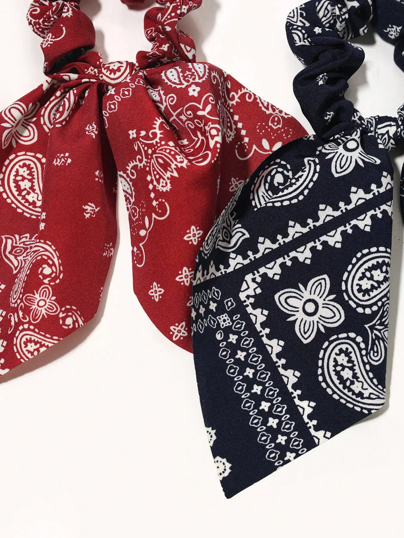 2 قطعة/المجموعة البوهيمي نمط بيزلي الشعر Scrunchie وربطة شعر، ربطة شعر، إكسسوارات الشعر، أصحاب ذيل الحصان، مطاط الشعر، فرك الشعر