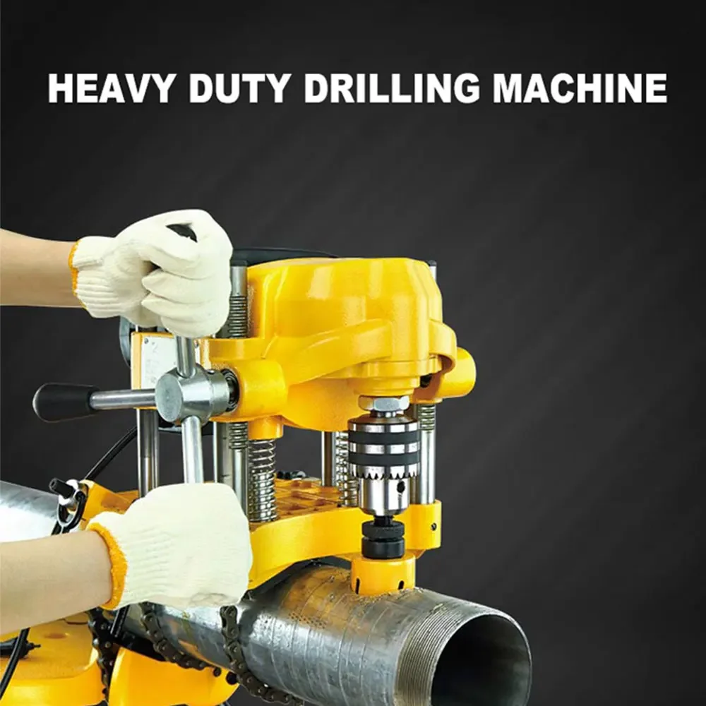 4 Inch Electric Hole Drilling Machine Fire Pipeline Hole Punching Galvanized Pipe Steel Pipe Drilling Machine