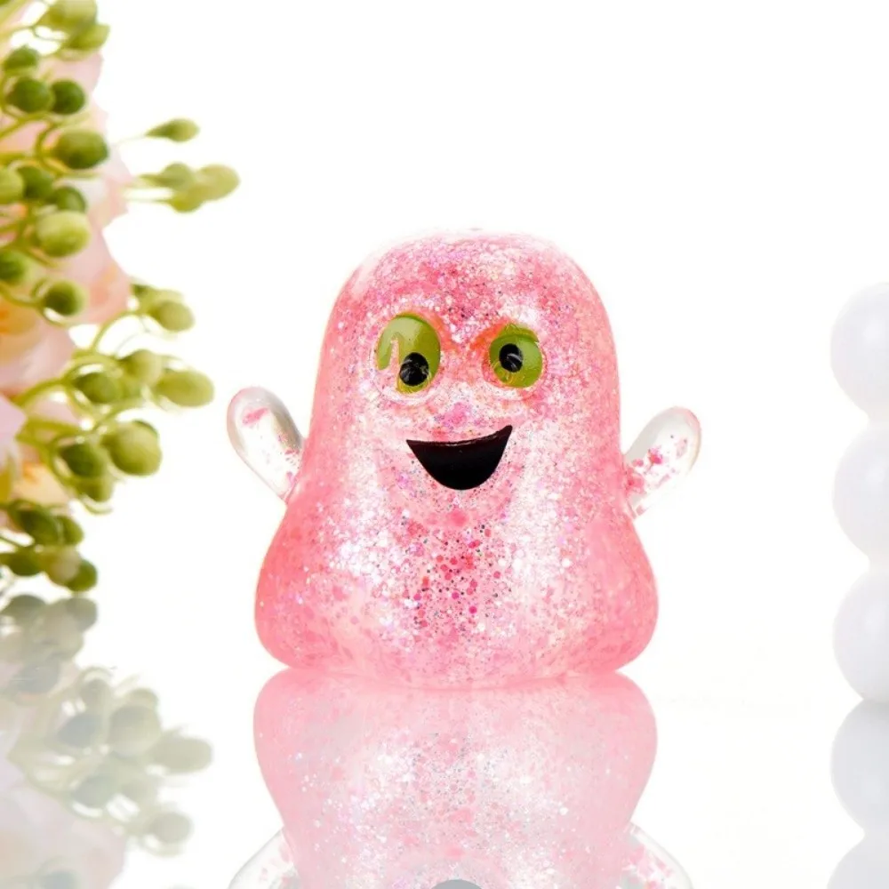Kawaii Slow Rebound Ghost Squeeze Soft Anti-stress Mochi Squish Foam Cartoon Fidget Squeeze Home Use