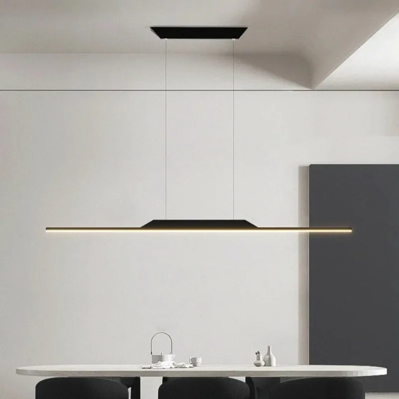 

Nordic Long Strip LED Pendant Chandeliers Home Hanging Pendant Lamp Dining Room Kitchen Restaurant Office Decor Suspension Light