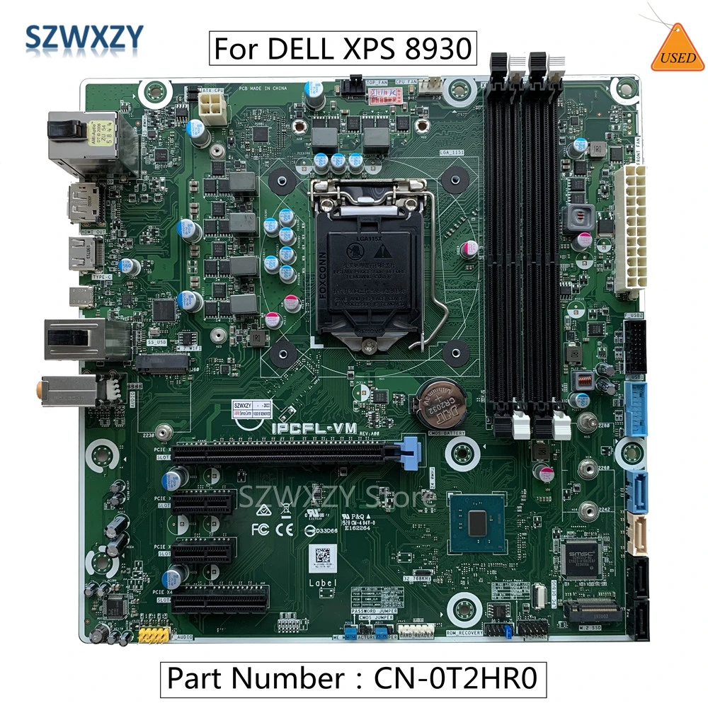 USED For DELL XPS 8930 IPCFL-VM Desktop Motherboard T2HR0 0T2HR0 LGA1151 Z370 Support 8/9 Generation CPU 100% Tested Fast Ship