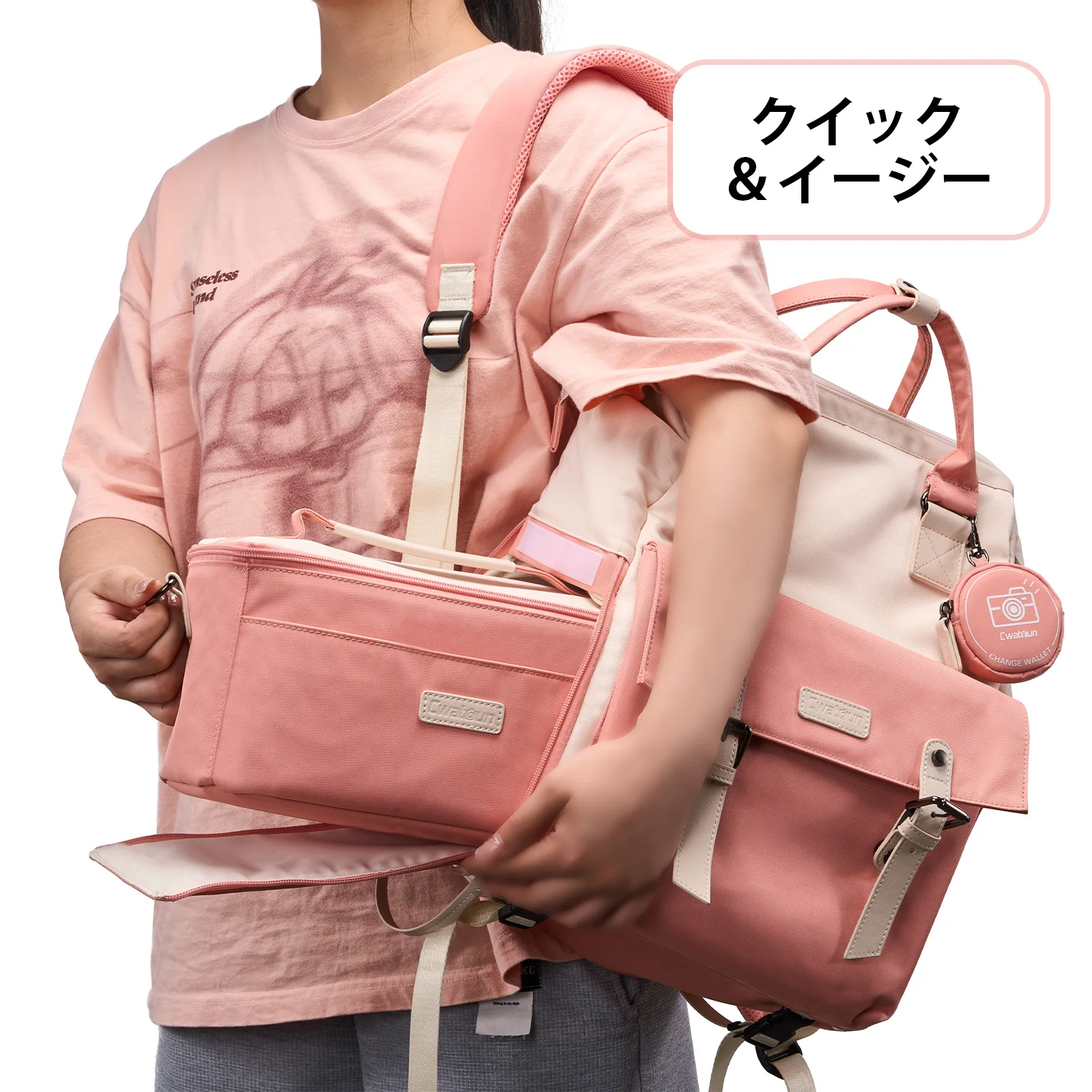 حقيبة كاميرا ذات سعة كبيرة ، مقاومة للماء ، تخزين ، كتف مزدوج ، عدسة واحدة ، حقيبة كاميرا عاكسة