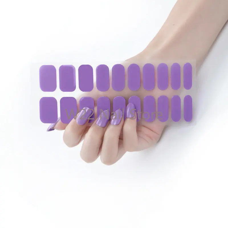 Gel semi-durci N64.Sticke pour lampe LED UV, adhésif, couverture complète, Nai Wraps, étanche, bricolage, mode femme, patch à ongles