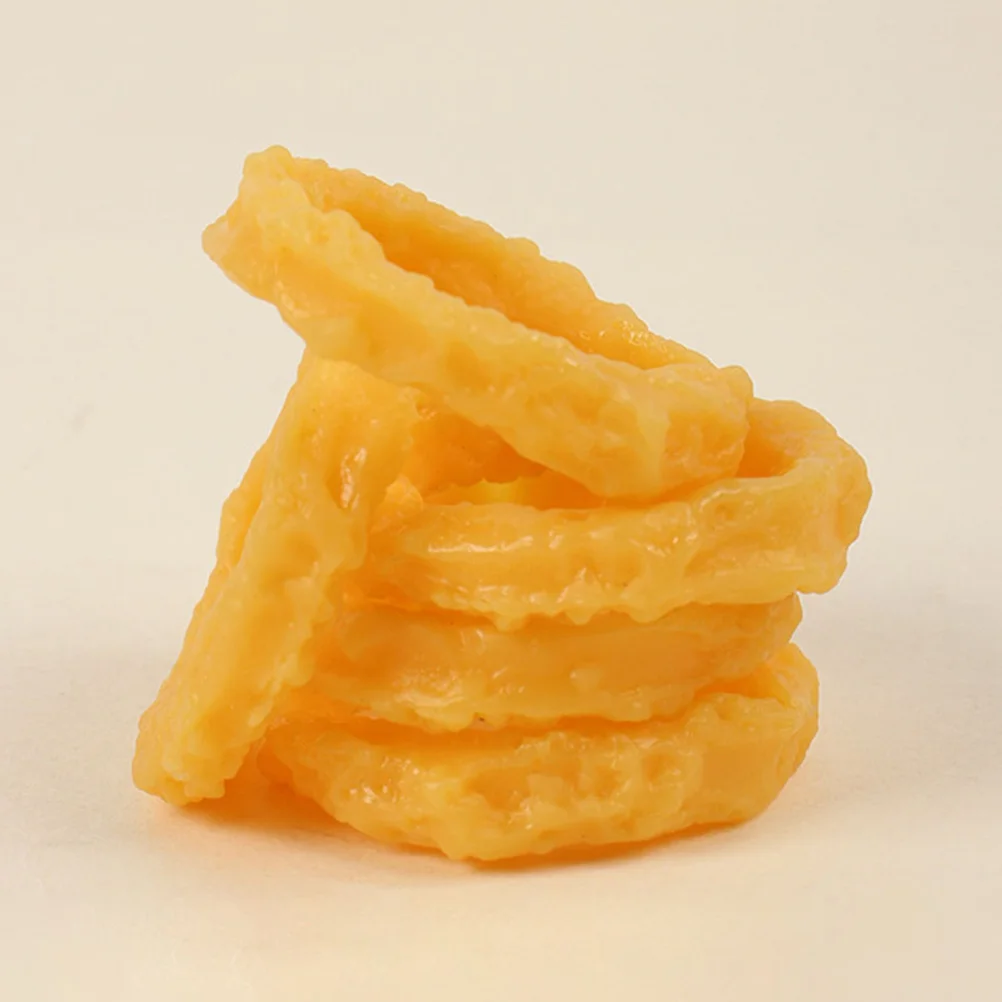 Artichoke Simulated Food Lifelike Squid Rings Fried Prop Onion Fake Fast Foods Orange