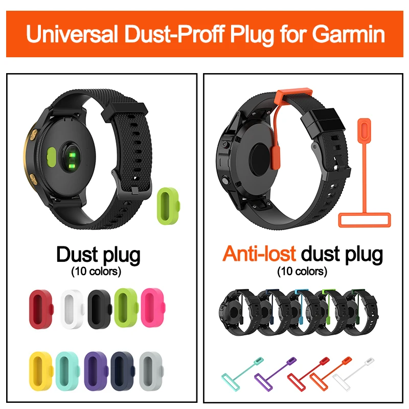 USB Charging Cable for Garmin Watch Vivosmart 5/ Fenix 7S 7 7X 6X/ EPIX 2/ Instinct 2 2S/ Forerunner 245 Charging Dock Dust Plug