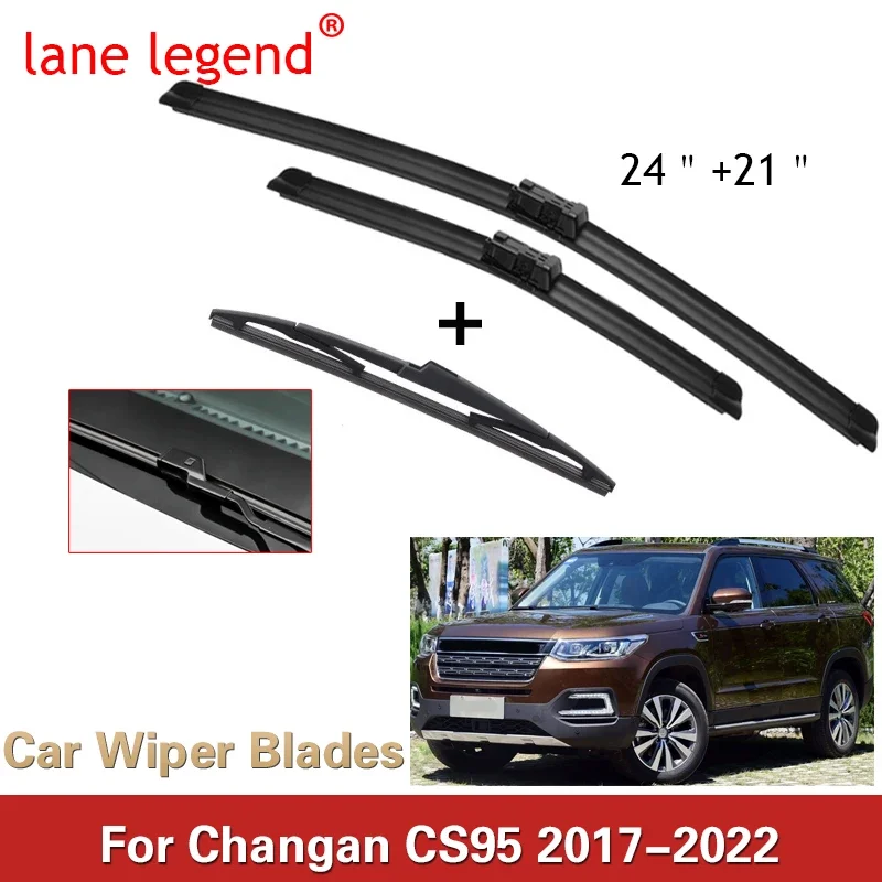 

For Changan CS95 2017 2018 2019 2020 2021 2022 Accessories Front Rear Frameless Wiper Blade Silicone Windscreen Auto Cleaning