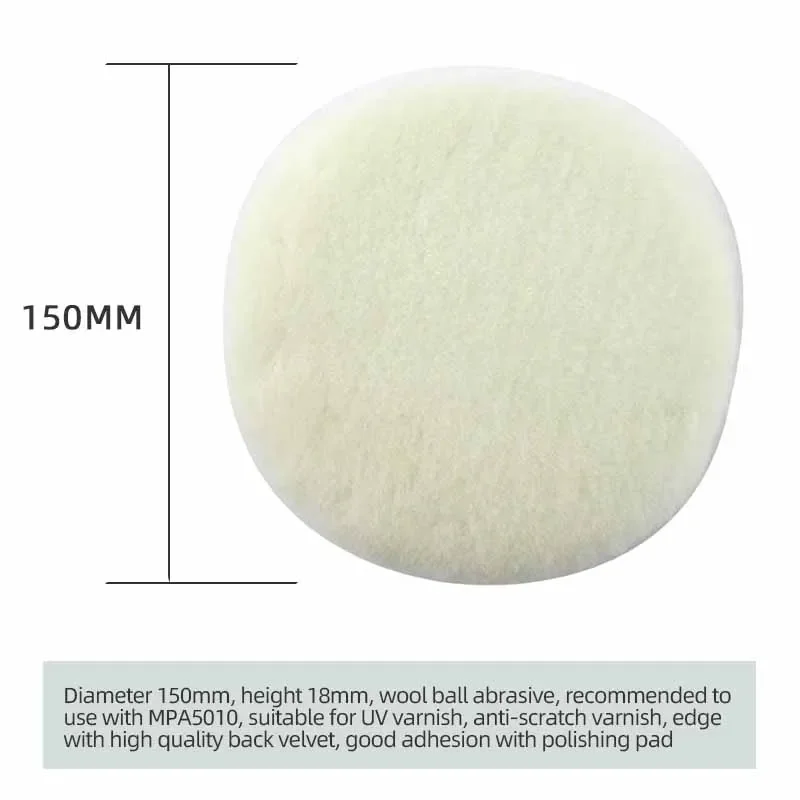 FESTOOL German Original Wool Ball Car Beauty Polishing Wheel Waxing Throw Disc Flocking Self-Adhesive 6 