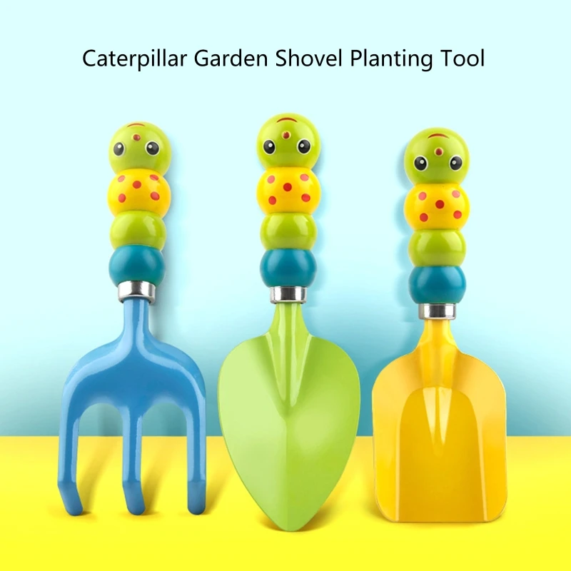 Yard Digging Beach Safe Lovely Hand Metal Real Garden Loosening Soil Planting Tools for Toddlers Child Boys Girls