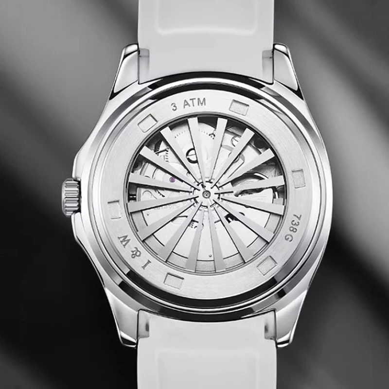 IW الأصلي ساعات آلية أوتوماتيكية للرجال الفاخرة الياقوت كريستال مرآة مقاوم للماء الرجال موضة ساعات المعصم Reloj Hombre