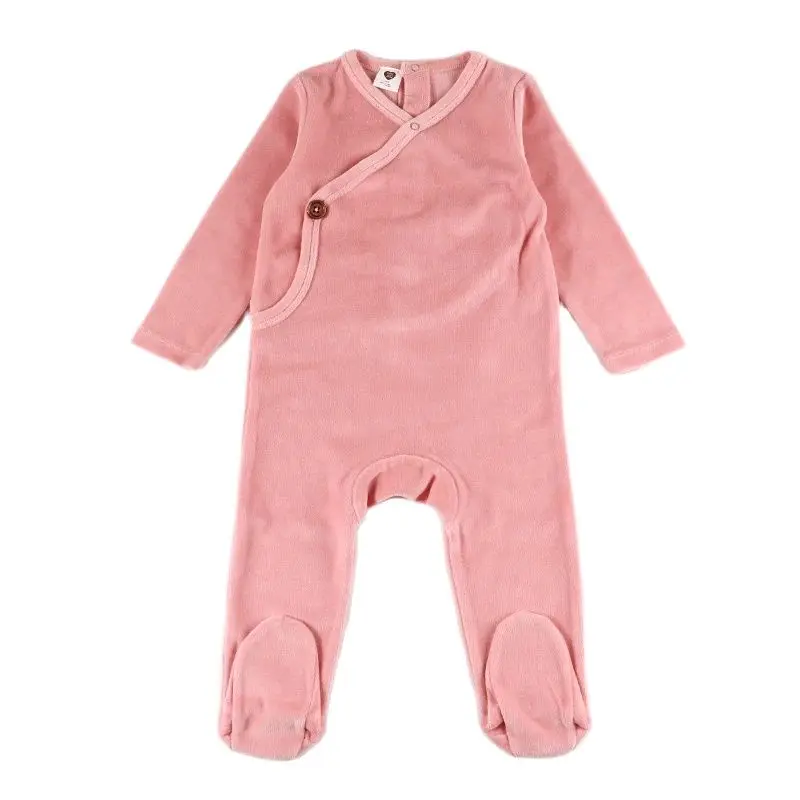 Baby velour romper footies kids clothes long sleeves baby overalls children boy and girl romper clothes baby jumpsuit size 3-18M