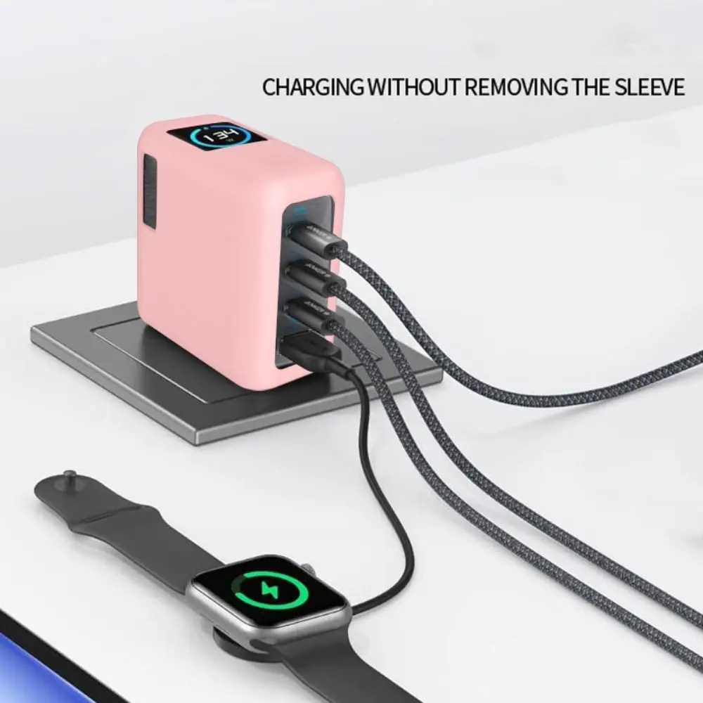 Shockproof Protective Charger Cover Anti-fall Clear Soft Charger Case Dustproof Compact for Anker Zolo 140W GaN 4-Port Charger
