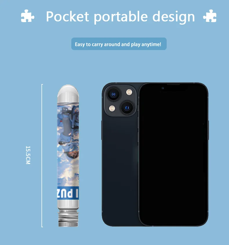 大人用ミニジグソーパズル、減圧おもちゃ、教育ゲーム、暖かい冬の池、家族向け、テストチューブ、150個