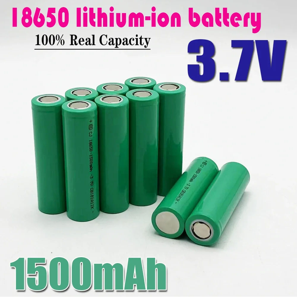 

New 18650 battery 3.7V 1500mAh rechargeable lithium-ion battery, flashlight children's toy specific lithium-ion battery