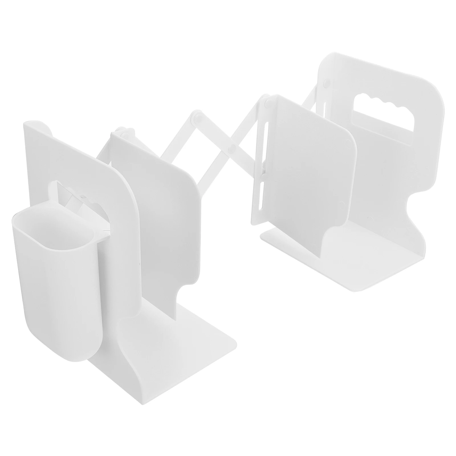 

1Set Fashionable Bookend Decorative Scalable Bookstand Premium Plastic Material Office Library Classroom Organizer