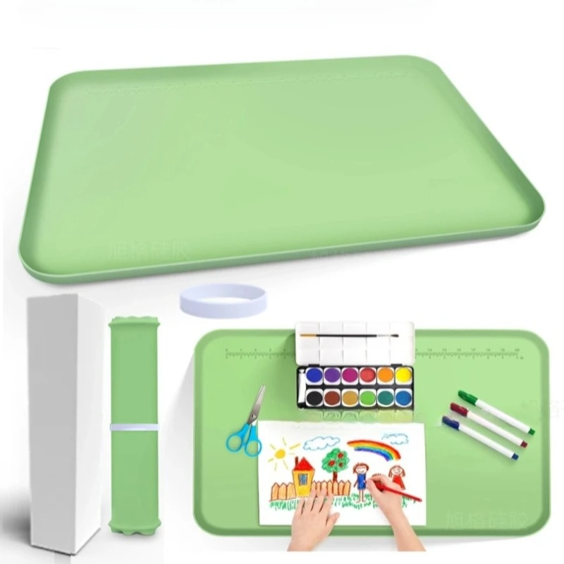 Large Silicone Craft Mat - Art Mats - Non-Stick Painting Mat - Multipurpose Table Protector - Art Board Place Mat, Feeding Mat