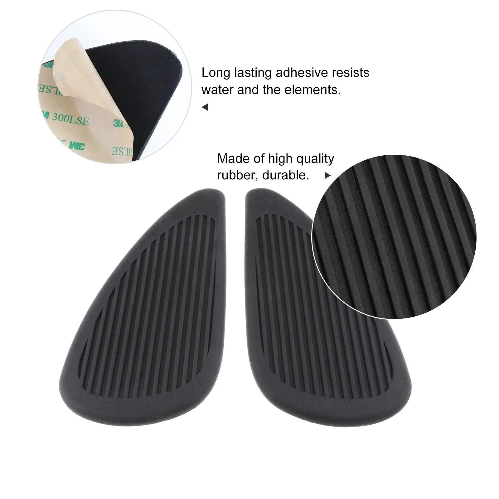 Fuel Tank Side Knee Traction Pads Rubber Anti Slip Protector Durable Water Resistant for Urban and Highway Use