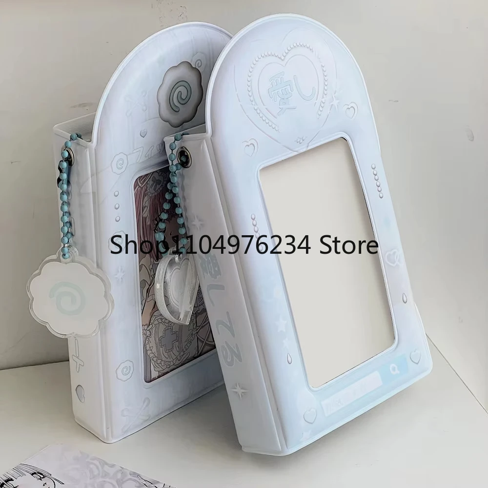 3-дюймовый 32-слотовый фотоальбом, коллекционная книга, держатель для фотокарт, держатель для карт, милый квадратный полый INS, мультяшный альбом, переплет для карт