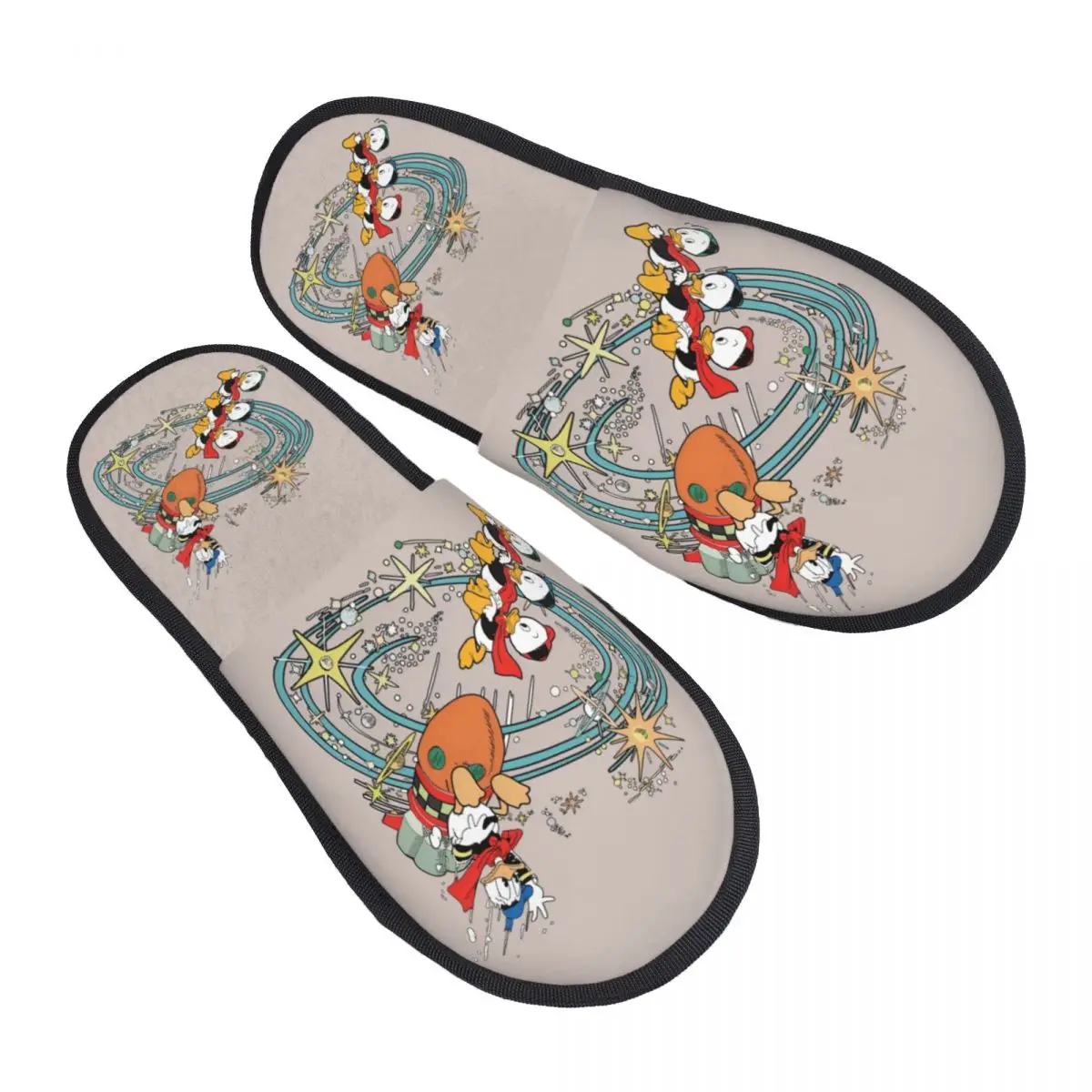 

Custom Donald Duck Soft Memory Foam House Slippers Women Duck Anime Cozy Warm Anti-Skid Slipper