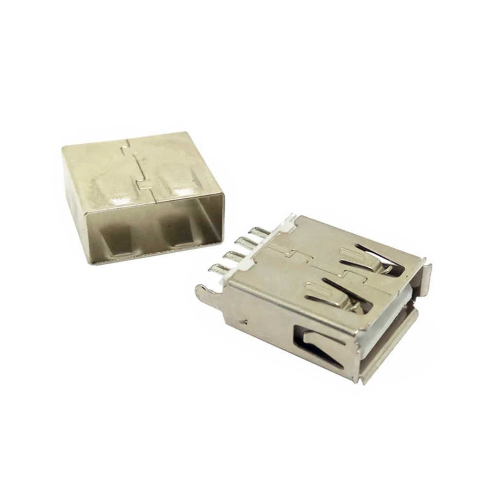 

USB connector AF soldered female seat injection molded with full casing and protective sleeve