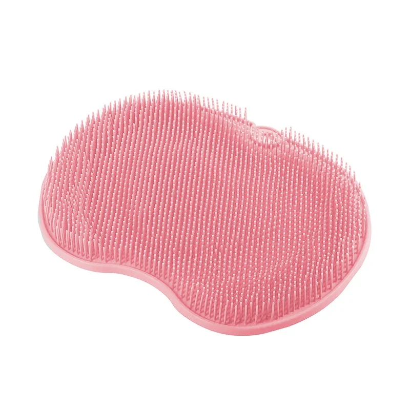 Silicone Rub Back Brush Bathroom Non-slip Wash Foot with Sucker Bath Massage Foot Exfoliating Brush Pad Bath Brush Foot Scrubber