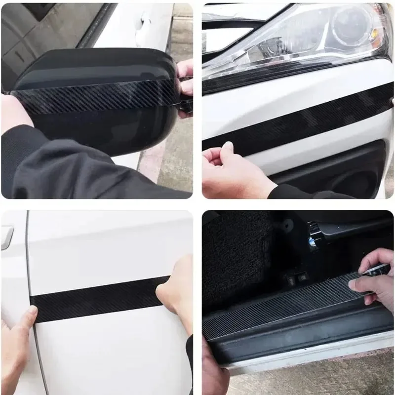 3D Car Nano Carbon Fiber Sticker - Anti-Scratch and Waterproof Protect Your Car Protection Film DIY Auto Door Sill Side Stickers