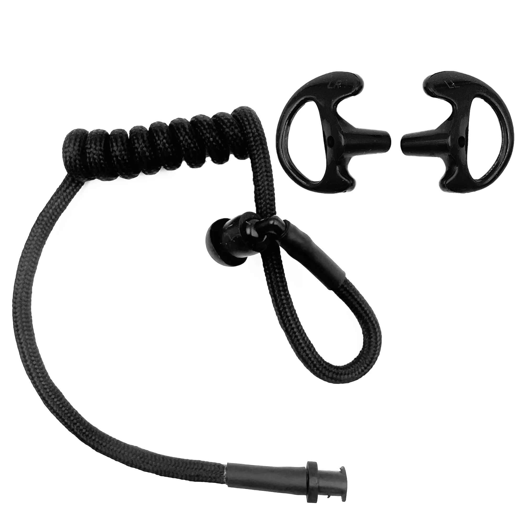 2-way Radio Earpiece Replacement, Braided Acoustic Coil, Tube Earbud, Audio Kit with 1 Pair of Headset, Earmold-Medium