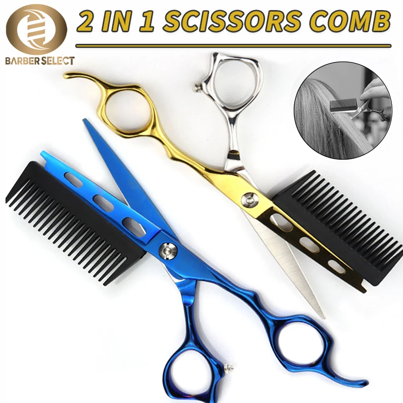 Professional Hair Scissors With Combs 6