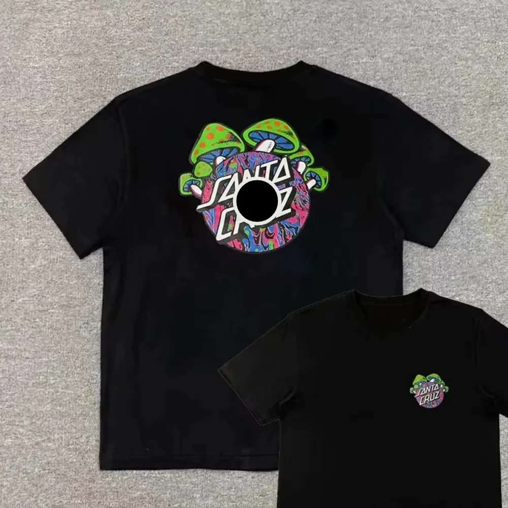 

2025 The Latest Summer Printed Short-sleeved Men's And Women's High-end Fashion Brand Oversized Street Casual Cotton T-shirt
