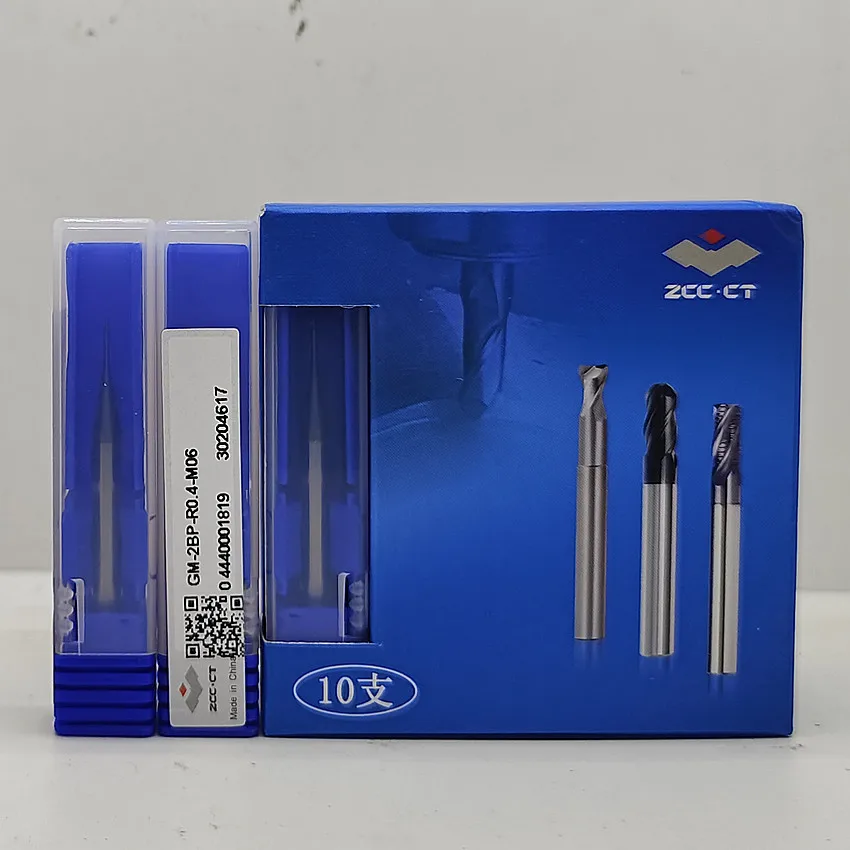 GM-2BP-R0.4-M06 ZCC.CT Two edge straight shank long neck short edge ball end mill GM-2BP 2Flute Ball nose end mill Ball End mill