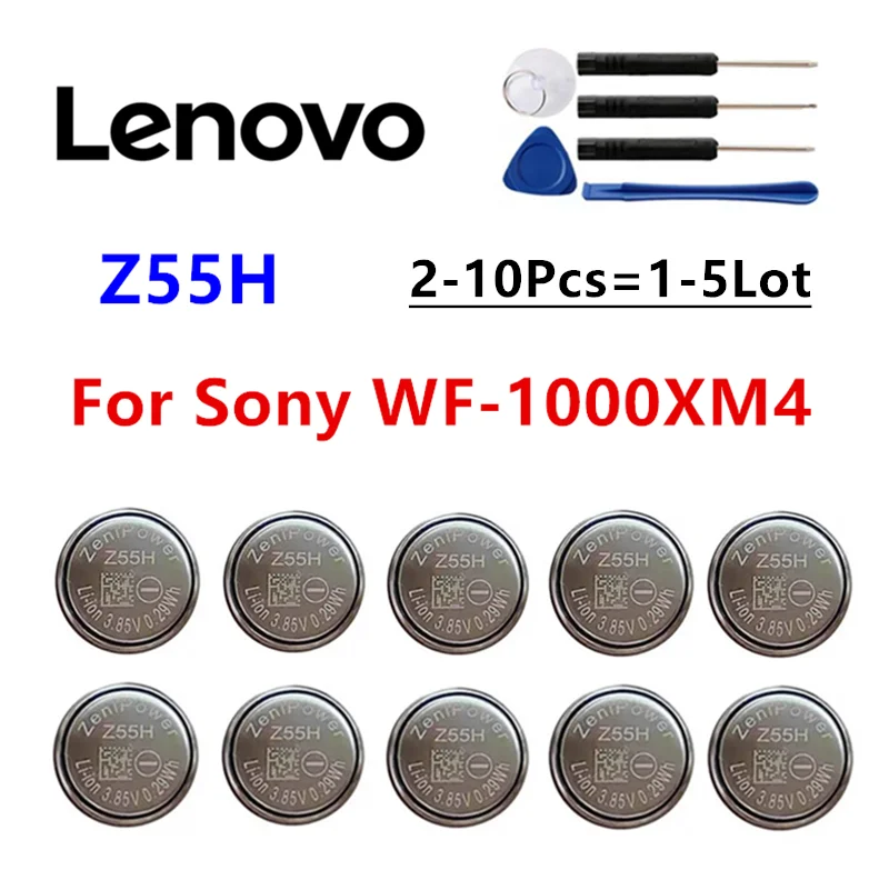 2-10PCS  Z55H For ZeniPower replacement CP1254 1254 for Sony WF-1000XM4 XM4 Bluetooth Headset Battery 3.85V 75mAh Z55H